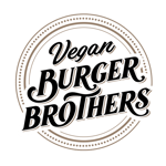 Vegan burger brothers logo white